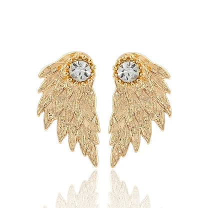 Angel Wing Rhinestone Earrings