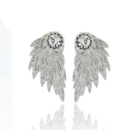 Angel Wing Rhinestone Earrings