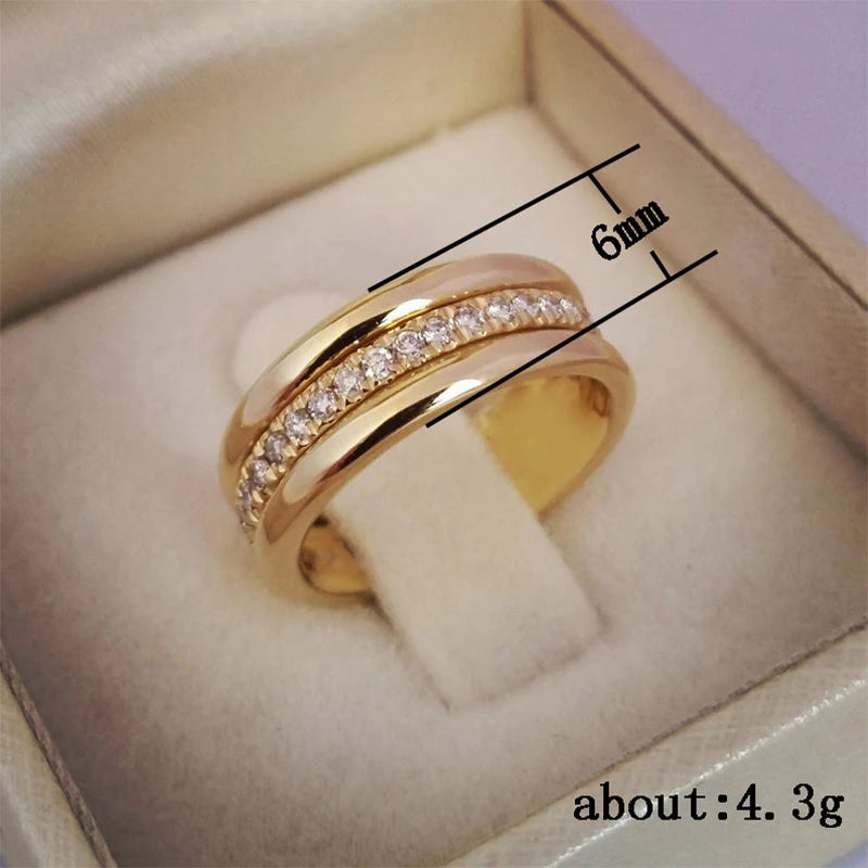 Huitan 2020 NEW Fashion Wedding Ring For Women Micro Paved Cubiz Zircon Finger Rings Female Engagement Jewelry Accessories