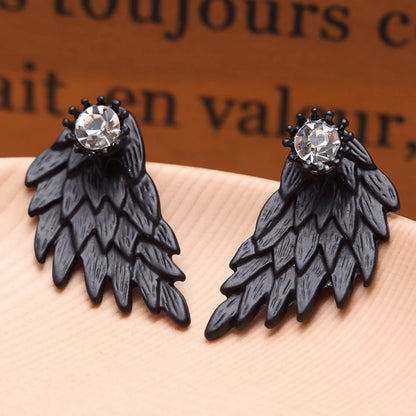 Angel Wing Rhinestone Earrings