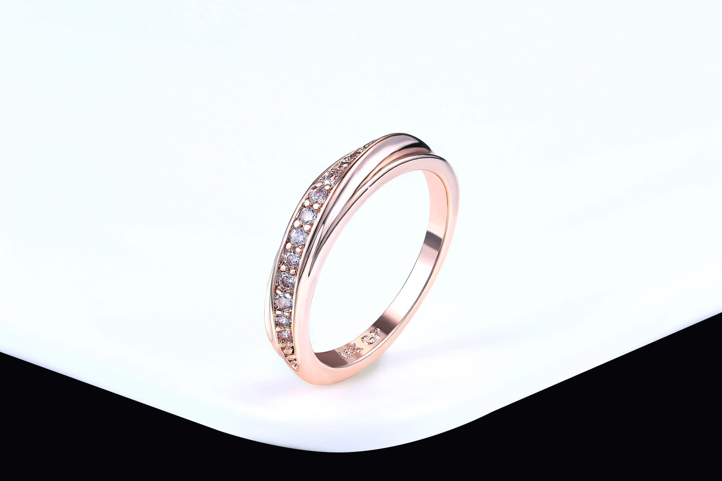 ZHOUYANG Wedding  Ring For Women Lovers Simple Cubic Zirconia Rose Gold Color Fashion Jewelry  ZYR314 ZYR317