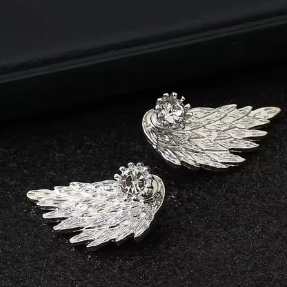 Angel Wing Rhinestone Earrings